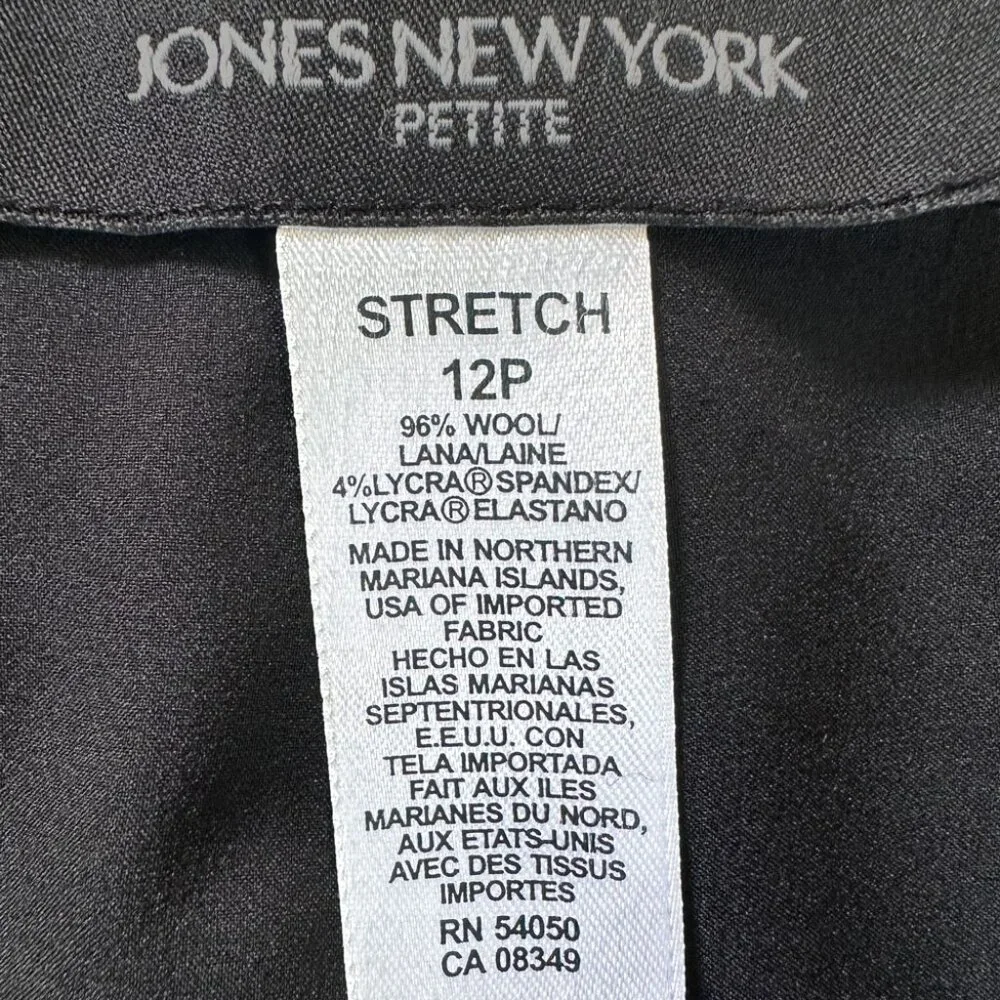 Wool Stretch Wide Leg Trouser 12P Lightweight Charcoal Office Siren Y2K Academia